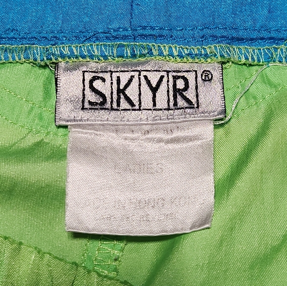 Vintage Skyr Neon Green Athletic Shorts  Size Large  Braided Drawstring *Rare* - Picture 2 of 10